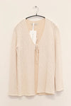 SWAYING/KNIT lace-up long-sleeved cardigan SW24SS1T74 white PS77